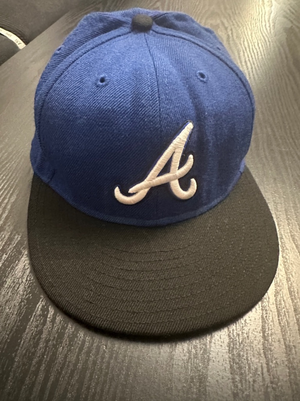 New Era Black and Blue Atlanta 59FIFTY Fitted Hat